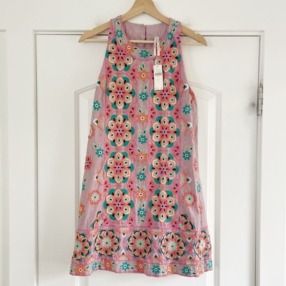 Anthropologie Embroidered and Appliquéd Beaded Shift Dress - 2 - Picture 5 of 10